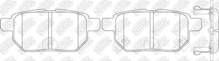 NIBK PN1519 Колодки торм.задние Toyota Auris 1.4VVT-i-2.2D 07>Yaris 1.0VVT-i 06>
