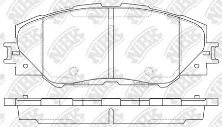 NIBK PN1530 Колодки торм.передние Toyota RAV4 2.0VVT-i2.2D-4D 06>