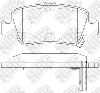 NIBK PN1835 Колодки торм.задние Toyota Auris Corolla 1.4D-4D1.4VVTi1.6VVTi2.0D-4D 07>