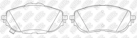 NIBK PN21001 Колодки торм.передние Toyota Corolla , Auris 1.3-1.81.4D 12>
