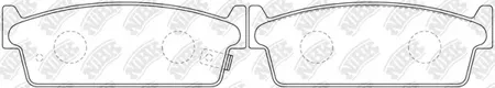 NIBK PN2200 Колодки торм.задние Infiniti M30 3.0i 89-93, Nissan Laurel 3.0 SGX 86-88