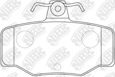 NIBK PN2214 Колодки торм.задние Nissan Primera P10P11 1.6-2.02.0TD 90>