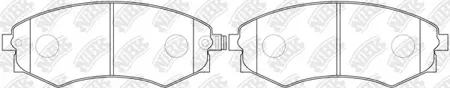 NIBK PN2245 Колодки торм.передние Nissan Prairie 2.4i 92-94, Hyundai Elantra 1.6i 00>