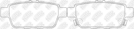 NIBK PN28004 Колодки торм.задние Honda Ridgeline 06>, Acura TL 09>