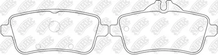 NIBK PN31011 Колодки торм.задние MB W166X166 ML 63AMGGL 63 AMG 11>