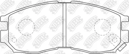 NIBK PN3271 Колодки торм.передние Mitsubishi Colt 1.51.61.8 89>