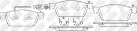 NIBK PN33001W Колодки VW Eurovan V 2.0 [2003-...],