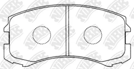 NIBK PN3462 Колодки торм.передние Mitsubishi Lancer CSCT 00>