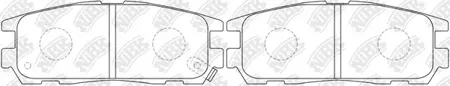 NIBK PN4299 Колодки торм.задние Opel Monterey Frontera , Great Wall Hover all 91>