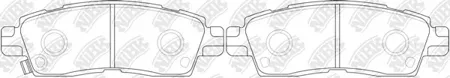 NIBK PN4802 Колодки торм.задние Chevrolet Trailblazer , Saab 9-7 4.2-5.3i 02>