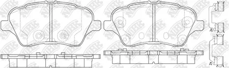 NIBK PN51010 Колодки торм.передние Ford Fiesta 2013 - B-Max 2012 -