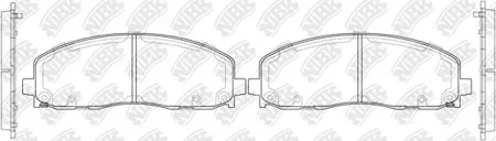 NIBK PN53003 Колодки торм. Chrysler Dodge Grand Voyager Caravan 12- перед.