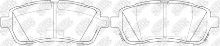 NIBK PN5544 Колодки торм.передние Daihatsu Materia, Mazda 2 1.25-1.6i1.4-1.6D 06>