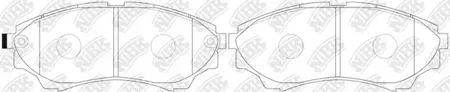 NIBK PN5800 Колодки торм.передние Ford Ranger 2.5TDi 02>, Mazda B 2.5DTD 02>