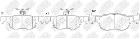 NIBK PN5822 Колодки торм.задние