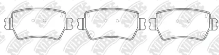 NIBK PN6061 Колодки торм.задние Jac JS6 10.21~ [110.4*51.6*15.7]