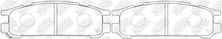 NIBK PN7249 Колодки торм.задние Subaru Legacy 1.8-2.5i 90> Impreza 1.6-2.0 92-00