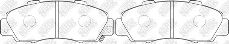 NIBK PN8254 Колодки торм.передние Honda Accord 2.0-3.0 90-03 Civic 1.8 16V 97-01