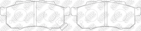 NIBK PN8336 Колодки торм.передние Mitsubishi Pajero 2.3TD2.5TD 82-90