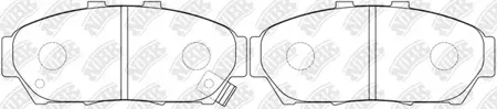 NIBK PN8337 Колодки торм.передние Honda Integra 1.6i 16V DOHC 90-97