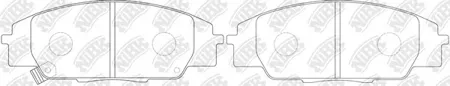 NIBK PN8423 Колодки торм.передние Honda Civic 2.01.7CDTi 02>S2000 2.0i 99>