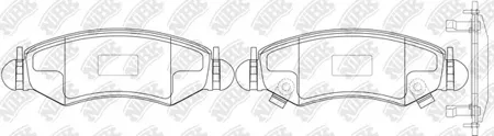 NIBK PN9807 Колодки торм.передние