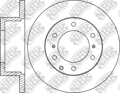 NIBK RN1119 Диск торм.зад. Mitsubishi Pajero 2.4,3.0,3.5,2.5TD,2.8TD 91-00,PAJEO Sport 2.5TD,3.0 V6 98=>