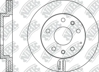 NIBK RN1195 Диск тормозной Mazda 6 2.0-2.3 02- передний