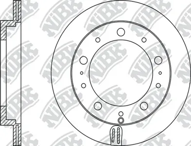NIBK RN1215 Диск торм.задний Toyota Land Cruiser 100 4.2TD4.7 98>