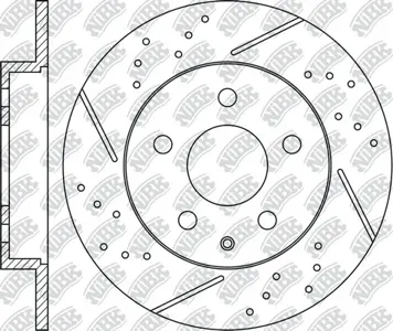 NIBK RN1552DSET Диск торм.задний перфорированный Mazda 6 2.0D 12>