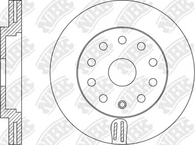NIBK RN1554 Диск тормозной передний VW Passat Passat CC 1.4-2.0TSI3.6FSI1.6-2.0TDI 08>