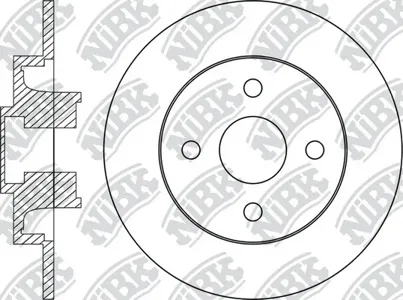 NIBK RN1744H Диск тормозной Citroen C4 1.4-2.0 04- Peugeot 307 1.4-2.0 00- задний с подш.