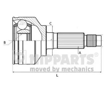 NIPPARTS J2821036 Шрус к-т Nissan Almera II
