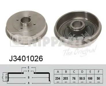 NIPPARTS J3401026 Барабан тормозной