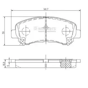 NIPPARTS J3601096 Колодки торм. Nissan Qashqai