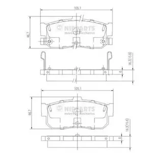 NIPPARTS J3611034 Колодки торм диск к-т
