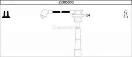 NIPPARTS J5385000 комплект вв проводов Lancer 1.6i 92-