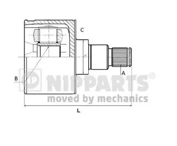 NIPPARTS N2830504 Шрус внутренний лев,прав Hyundai Solaris