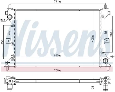 NISSENS 606383 Радиатор двигателя