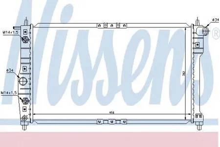 NISSENS 616671 Радиатор Daewoo NubiraLeganza 1.6-2.0 97>