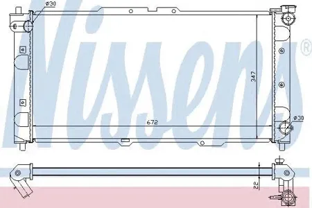 NISSENS 62382A Радиатор без AC Mazda 323 1.5i1.8i 16V 94-98