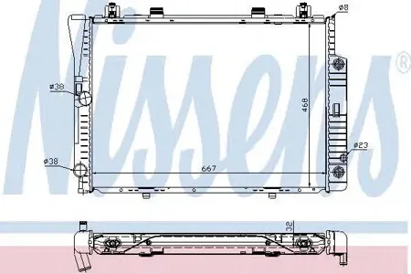 NISSENS 62746A Радиатор двигателя Mercedes W140 -98