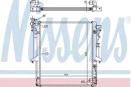 NISSENS 62896 Радиатор