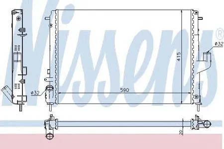 NISSENS 637613 Радиатор МКПП Dacia Logan 1.5DCi 08>