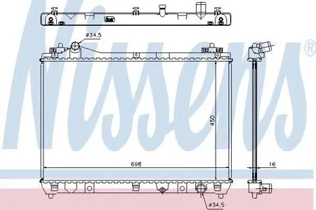 NISSENS 64202 Радиатор