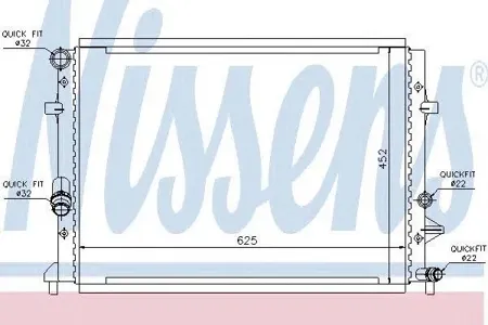 NISSENS 65295 Радиатор VW Golf VI 1.2i 16V 09>