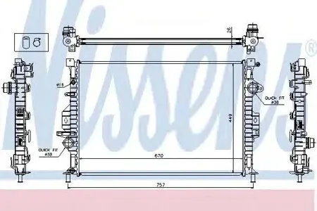 NISSENS 65615A Радиатор [670х449]
