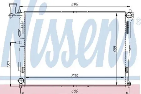 NISSENS 66674 Радиатор Kia Ceed 1.4-2.0 06>