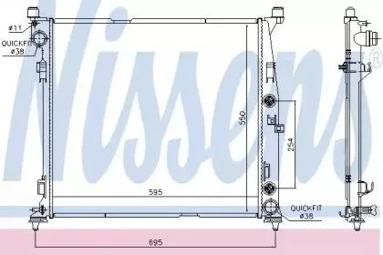 NISSENS 67188 Радиатор Mercedes W166 3.5-5.52.5D 11-