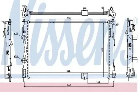 NISSENS 67361 Радиатор двигателя
